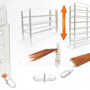 Erarbeiten Sie in unserem Workshop für Produkt Designer zusammen mit uns individuelle Techniken, die Funktion Ihres Produkts verständlich zu visualisieren.