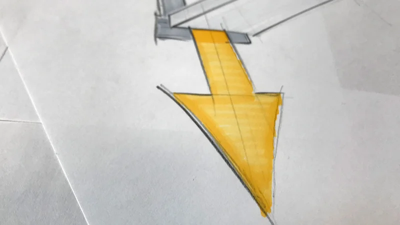Ladenbau-Design Skizzen. Erklärende Zeichnungen helfen dem Kunden das Konzept besser zu verstehen.