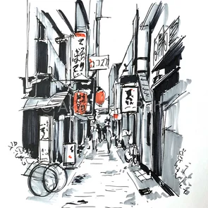 In unserem Kurs lernst du Alles rund ums Urban Sketching