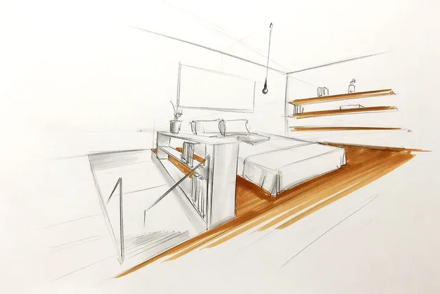 Perspektivische Zeichnungen als Verkaufswerkzeug für das Kundengespräch. Interior Design Zeichnungen, die jeden Kunden überzeugen.
