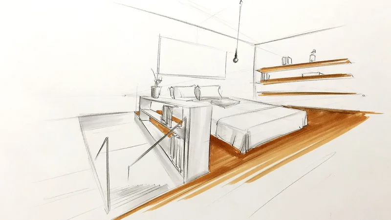 Perspektivische Zeichnungen als Verkaufswerkzeug für das Kundengespräch. Interior Design Zeichnungen, die jeden Kunden überzeugen.