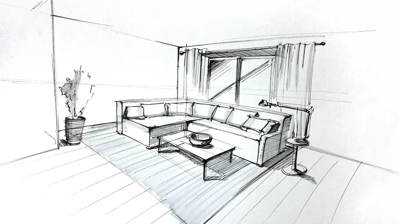 Handskizzen für Interior Designer