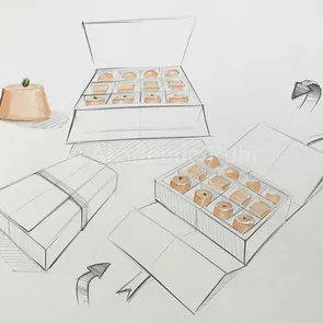 Pfeile können Ihnen als Hilfsmittel dienen, komplexe Verpackungen und ihren Aufbau zu erklären. Erfahren Sie alles dazu in unseren Fortbildungen für Verpackungsdesigner.