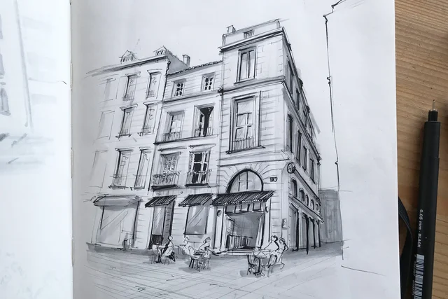 Bei uns lernen Sie Architekturskizzen schnell aus der Hand anzufertigen.