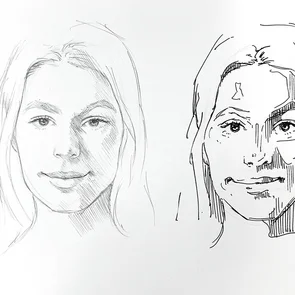 Portraits Zeichnungen Beispiele Akademie Ruhr
